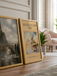 The Corner That Held Them watercolour print framed by window – literary home decor