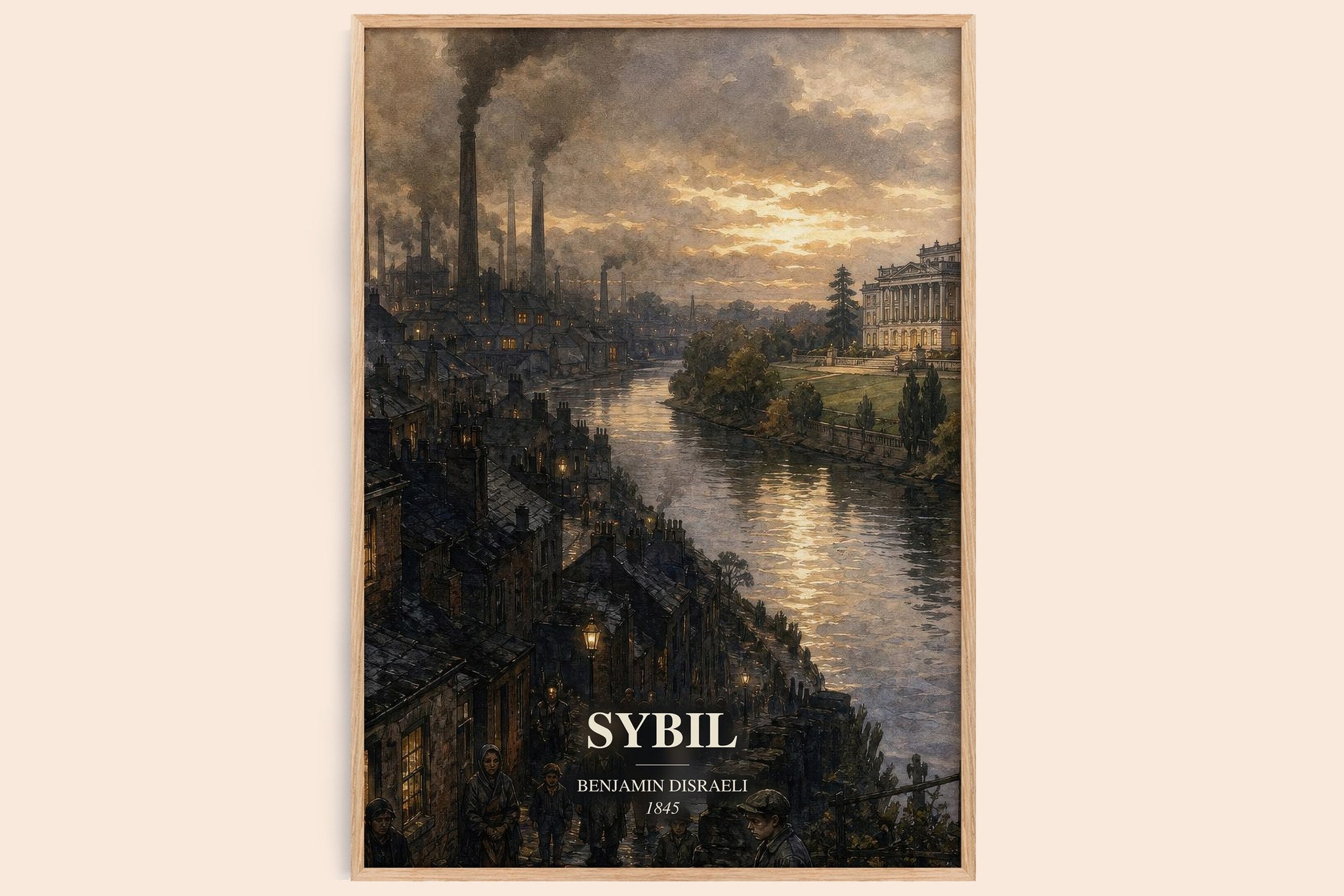 Sybil Book Watercolour Illustration by Benjamin Disraeli