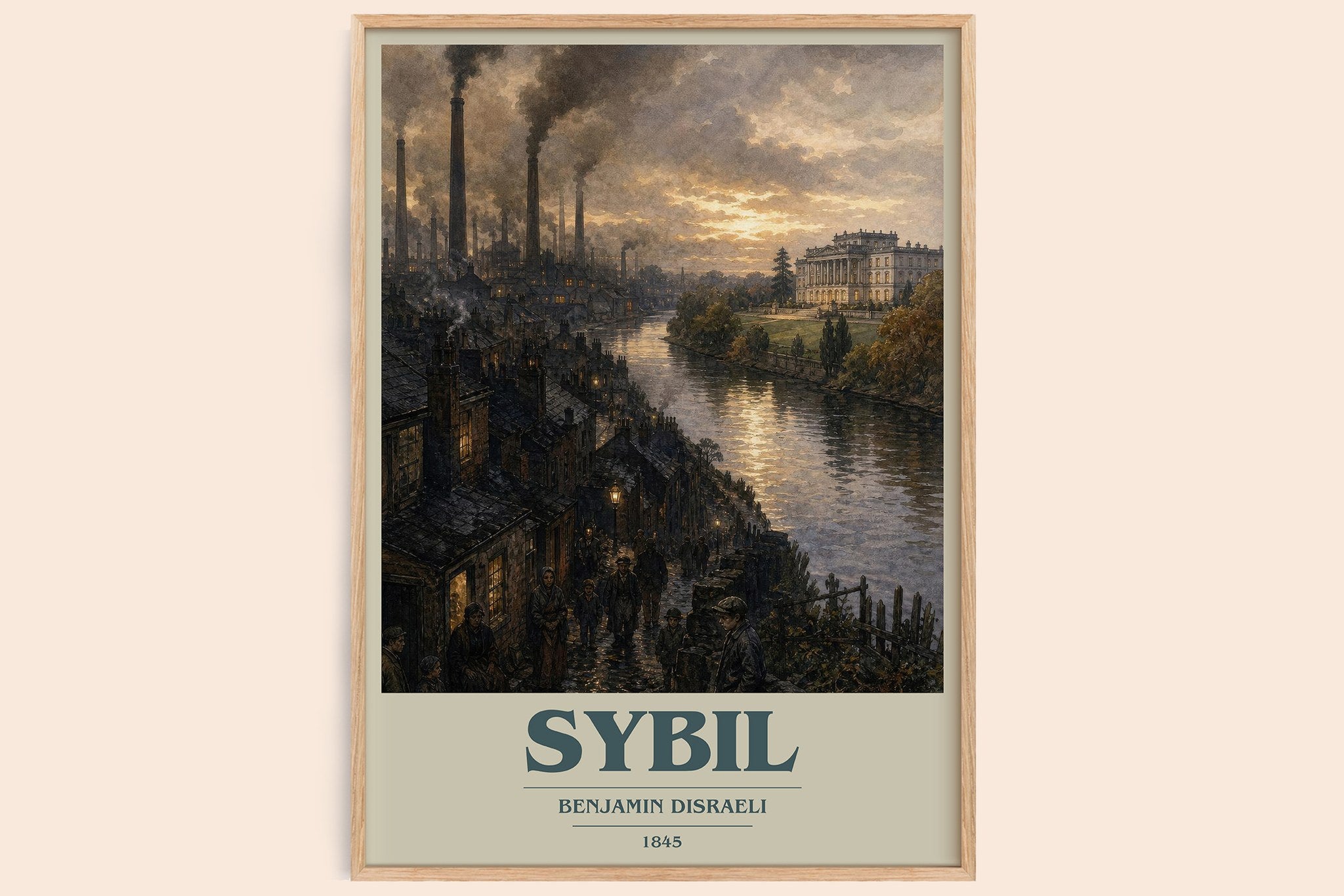 Sybil Book Cover Poster by Benjamin Disraeli