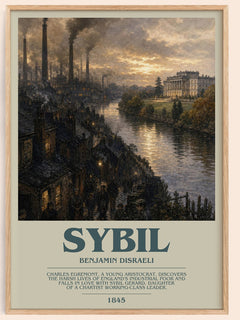 Sybil Bookish Wall Art by Benjamin Disraeli – framed poster