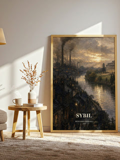 Sybil watercolour print in frame leaning in hallway – historical fiction wall art