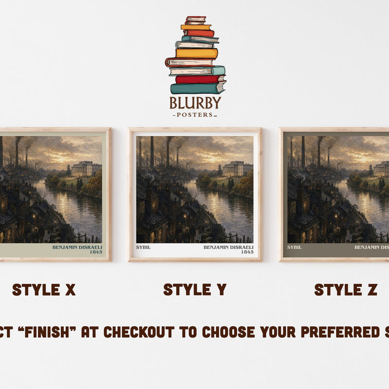 Sybil literary print in frame leaning in hallway – historical fiction wall art