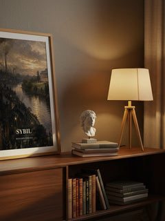 Sybil watercolour print on bookshelf – Benjamin Disraeli fan gift
