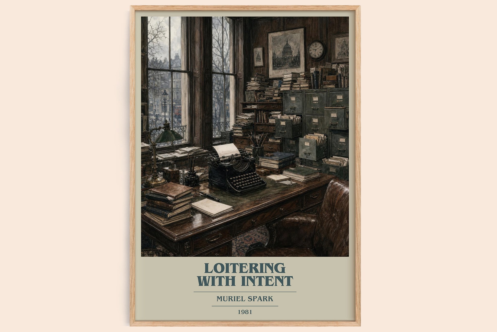 Loitering With Intent Book Cover Poster by Muriel Spark