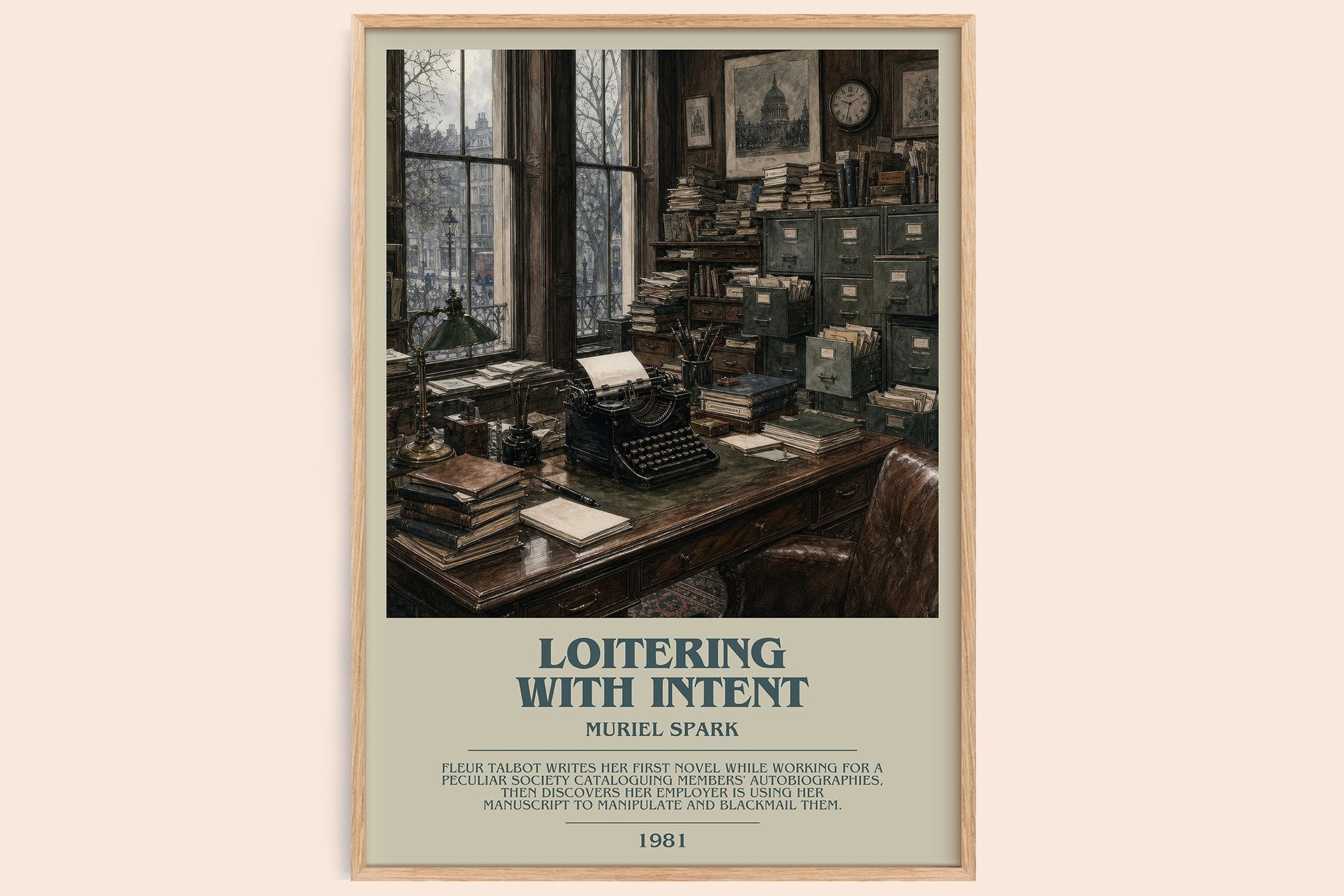 Loitering With Intent Bookish Wall Art by Muriel Spark