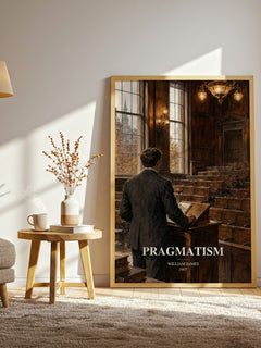 Pragmatism watercolour print in frame leaning in hallway – philosophy wall art