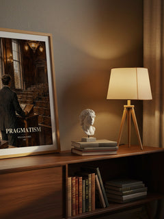 Pragmatism watercolour print on bookshelf – William James fan gift