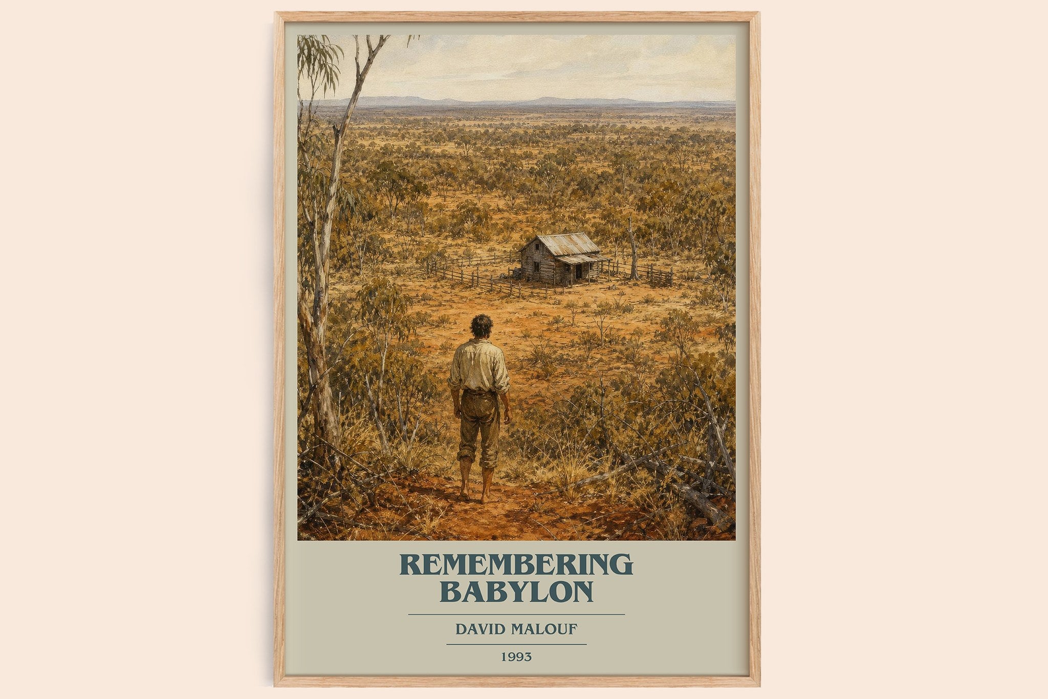 Remembering Babylon Book Cover Poster by David Malouf