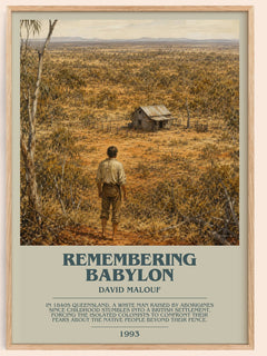 Remembering Babylon Bookish Wall Art by David Malouf – framed poster