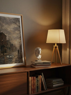 Peace watercolour print on bookshelf – Gene Wolfe fan gift