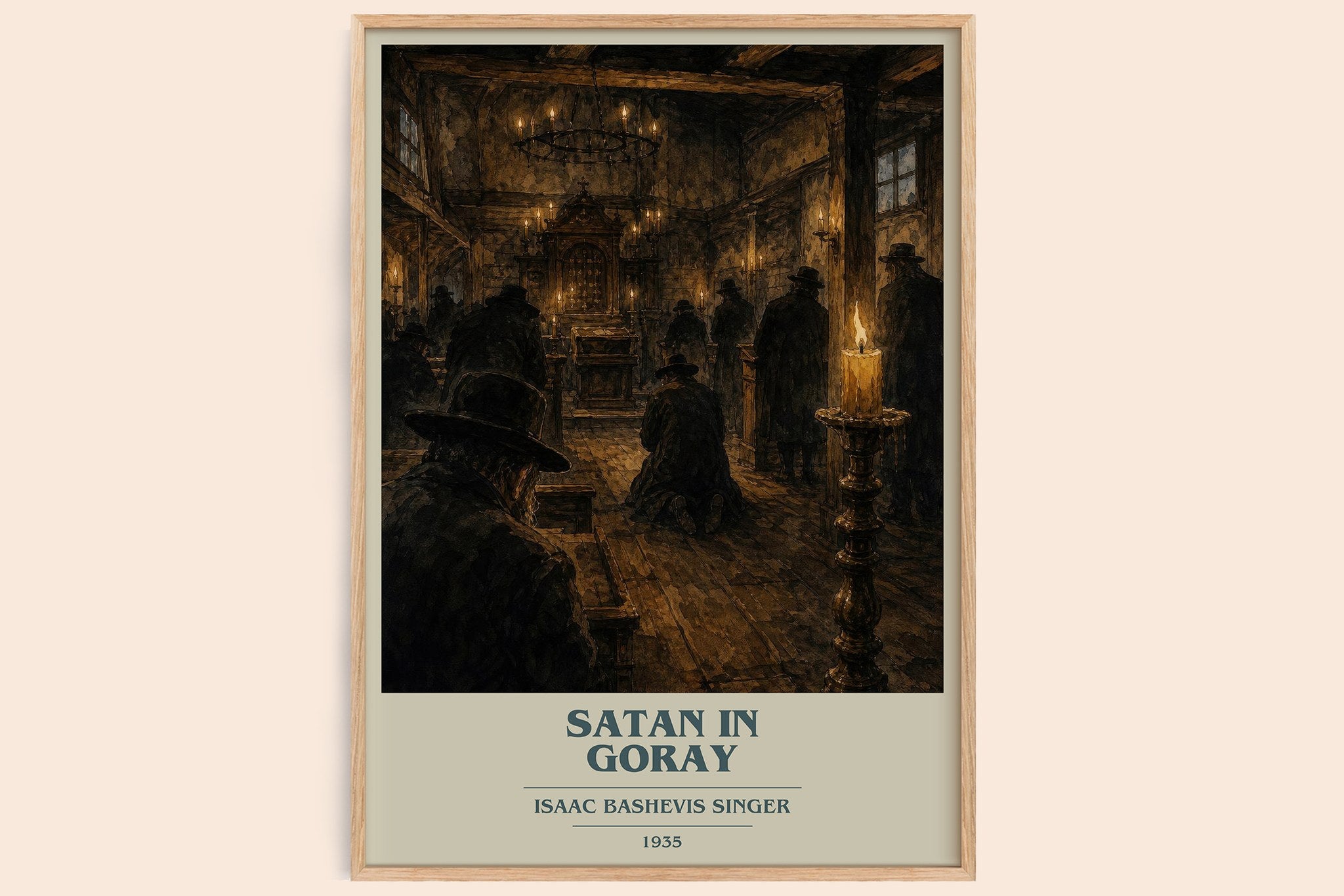 Satan In Goray Book Cover Poster by Isaac Bashevis Singer