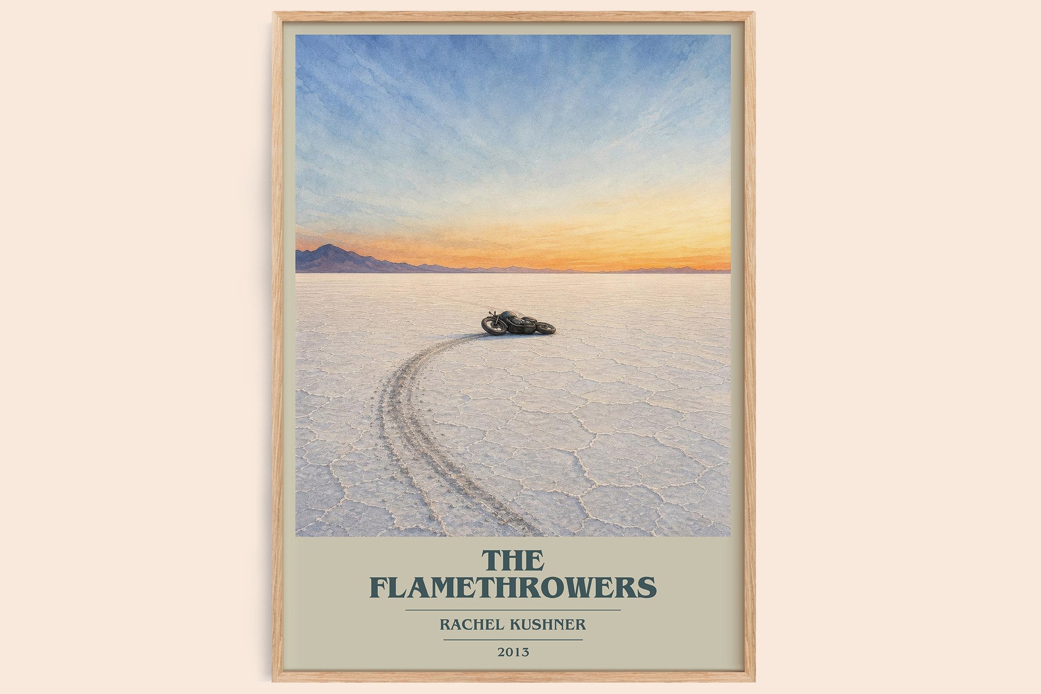 The Flamethrowers Book Cover Poster by Rachel Kushner