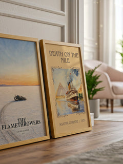 The Flamethrowers watercolour print framed by window – literary home decor