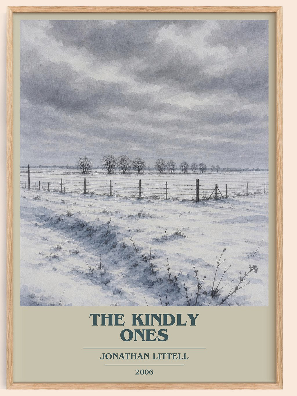 The Kindly Ones book cover book poster by Jonathan Littell – framed literary art print