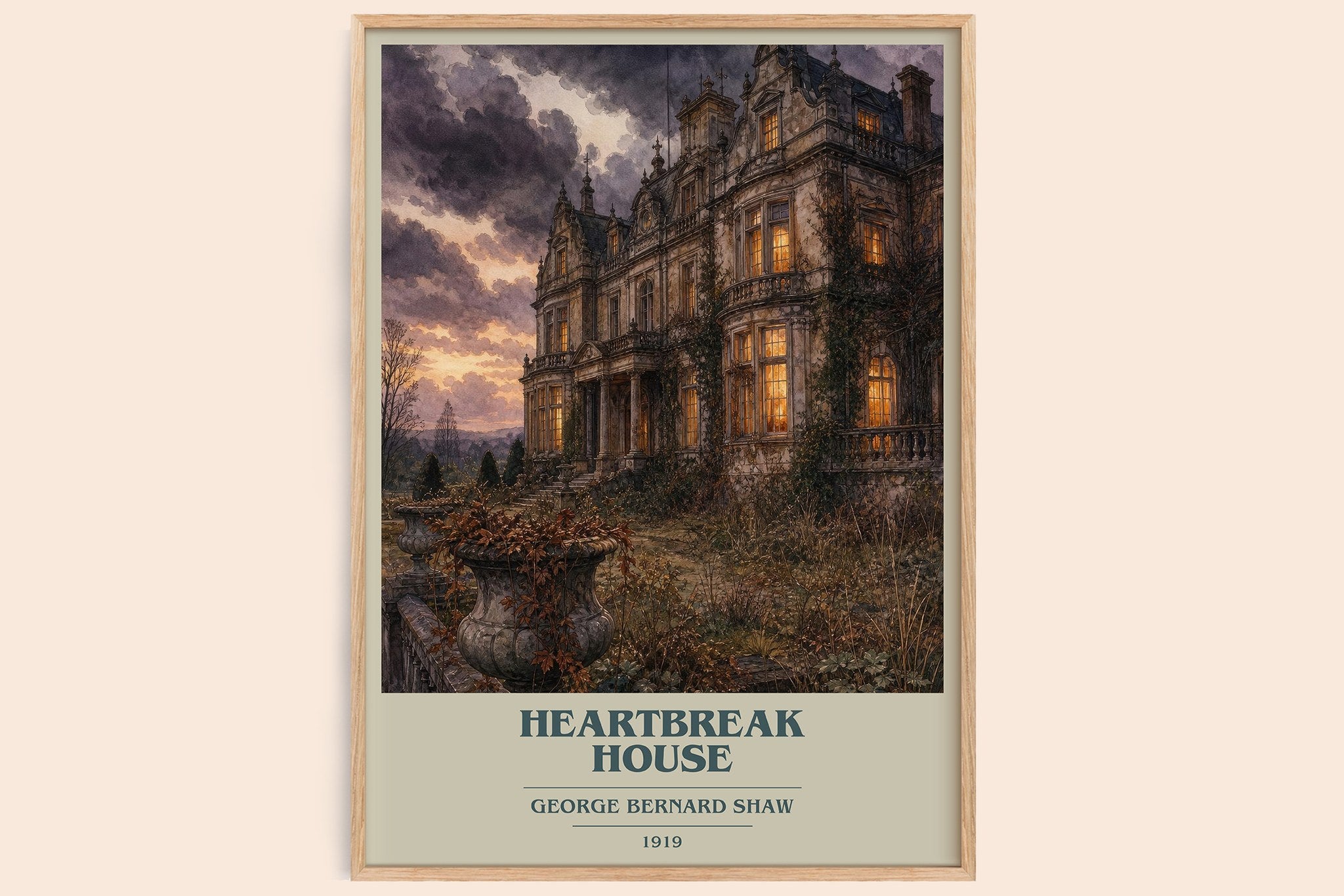 Heartbreak House Book Cover Poster by George Bernard Shaw