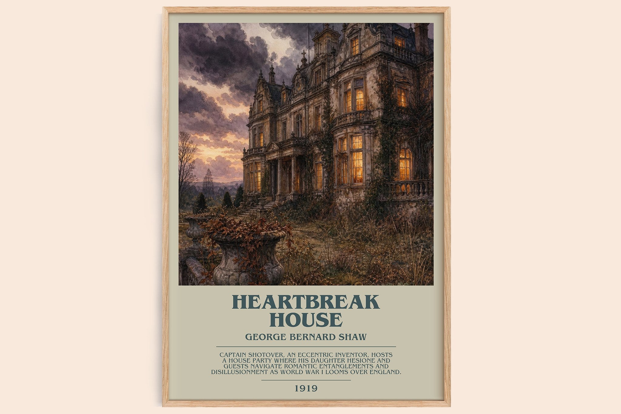 Heartbreak House Bookish Wall Art by George Bernard Shaw