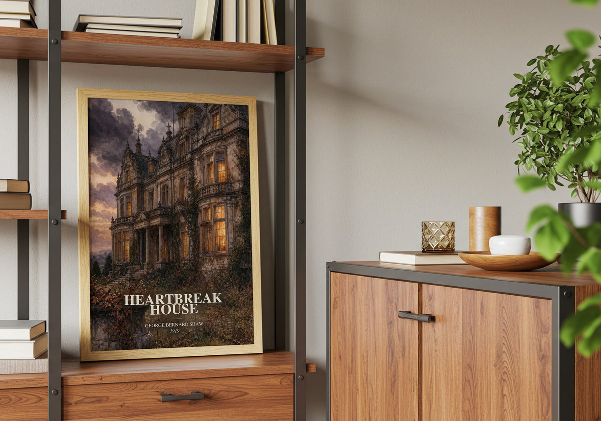 Heartbreak House book watercolour illustration paper finish options – matte satin gloss