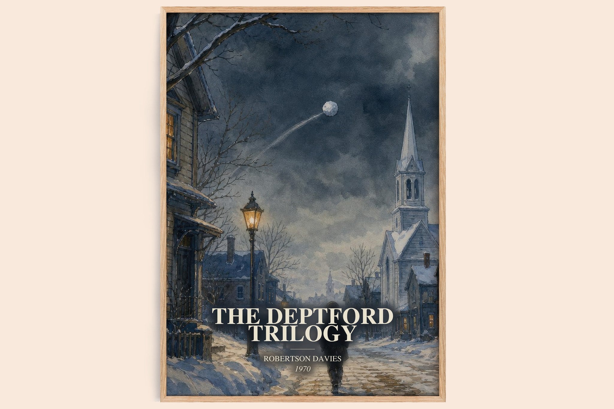The Deptford Trilogy Book Watercolour Illustration by Robertson Davies