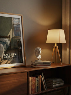 Last Seen Wearing ... watercolour print on bookshelf – Hillary Waugh fan gift