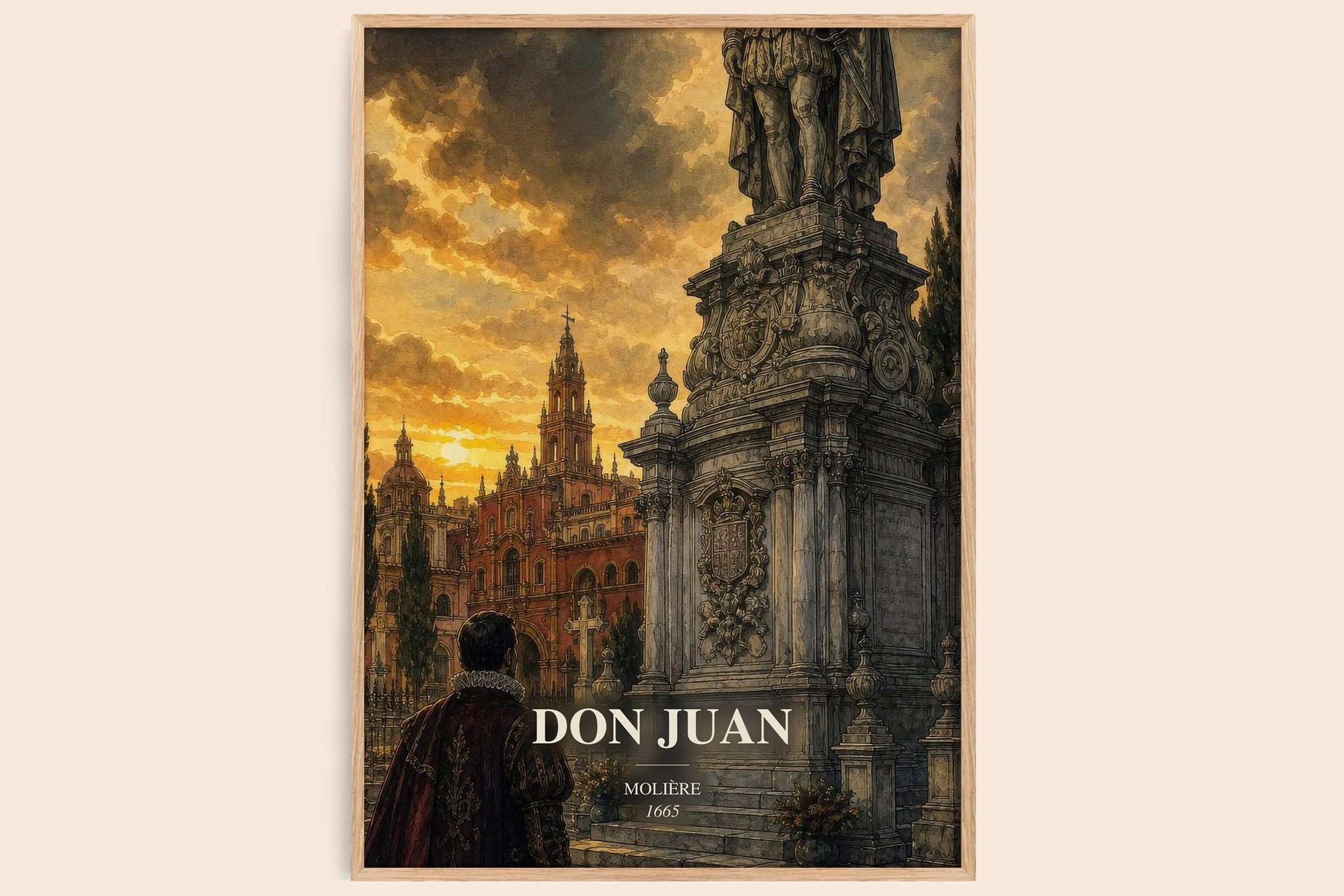 Don Juan Book Watercolour Illustration by Molière