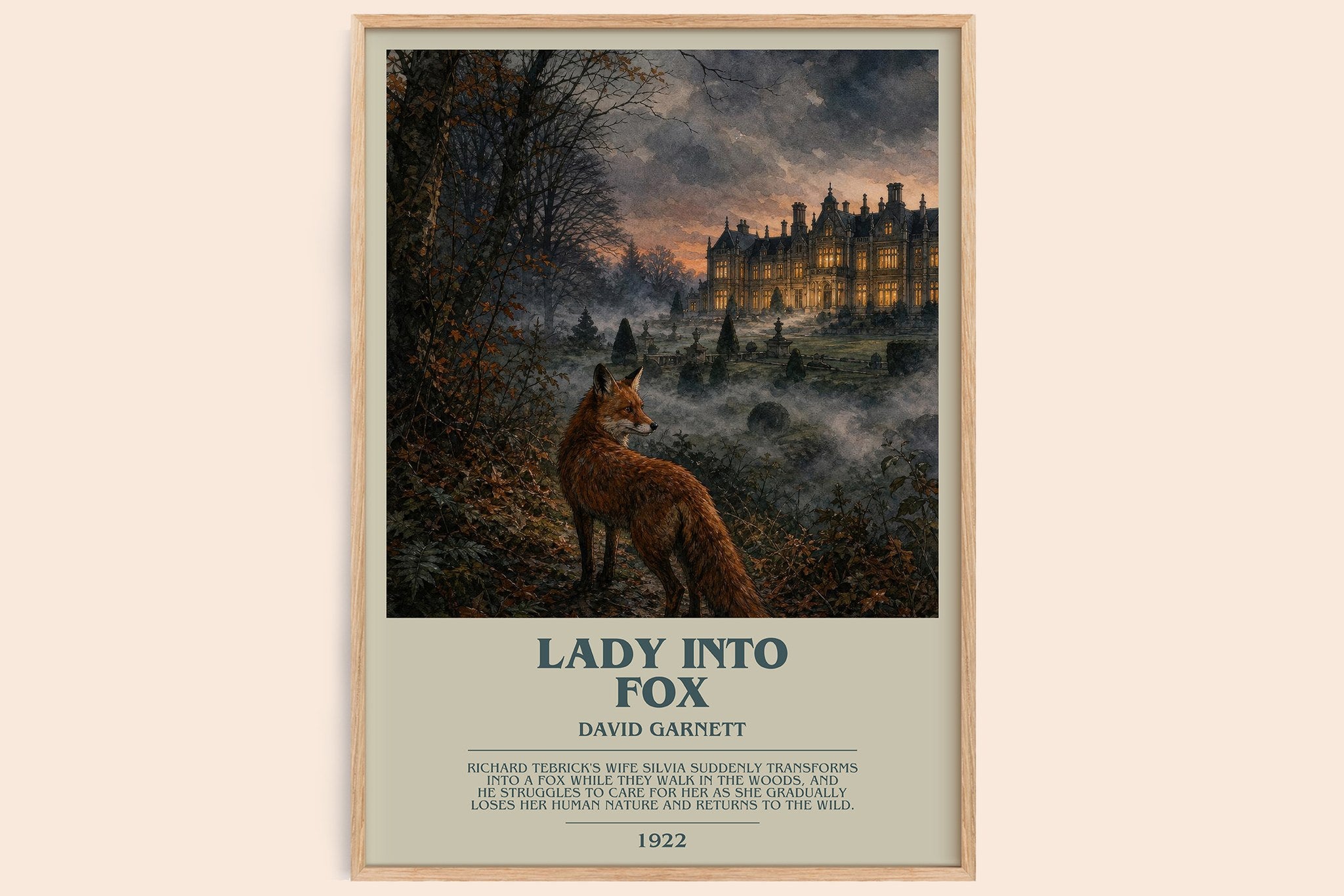 Lady into Fox Bookish Wall Art by David Garnett
