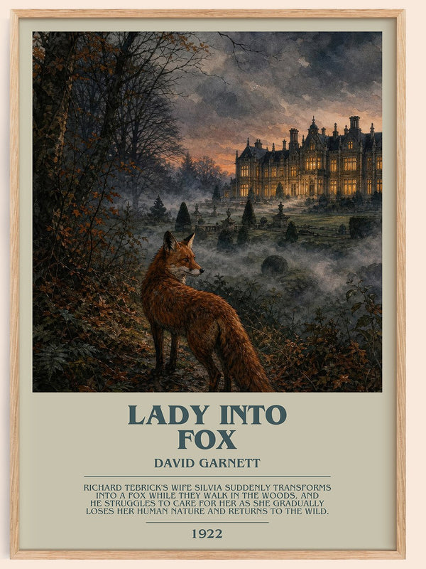Lady into Fox Bookish Wall Art by David Garnett – framed poster