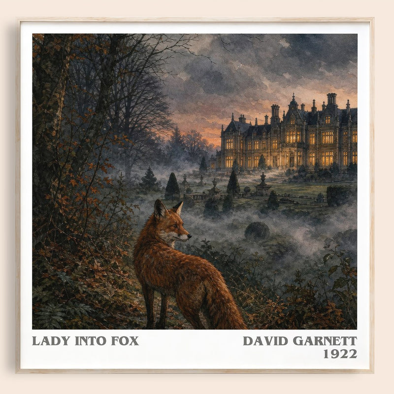 Lady into Fox literary book poster by David Garnett – framed literary art print