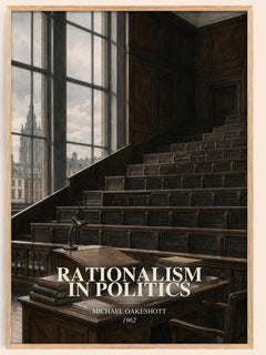 Rationalism in Politics watercolour book poster by Michael Oakeshott – framed literary art print