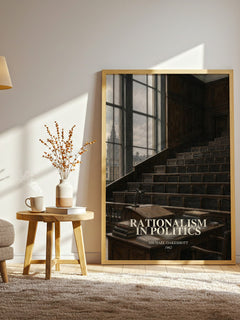 Rationalism in Politics watercolour print in frame leaning in hallway – philosophy wall art