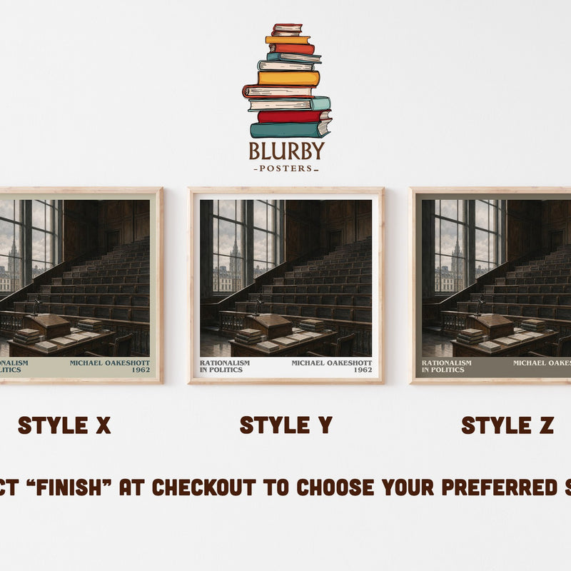 Rationalism in Politics literary print in frame leaning in hallway – philosophy wall art
