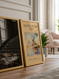 Rationalism in Politics watercolour print framed by window – literary home decor