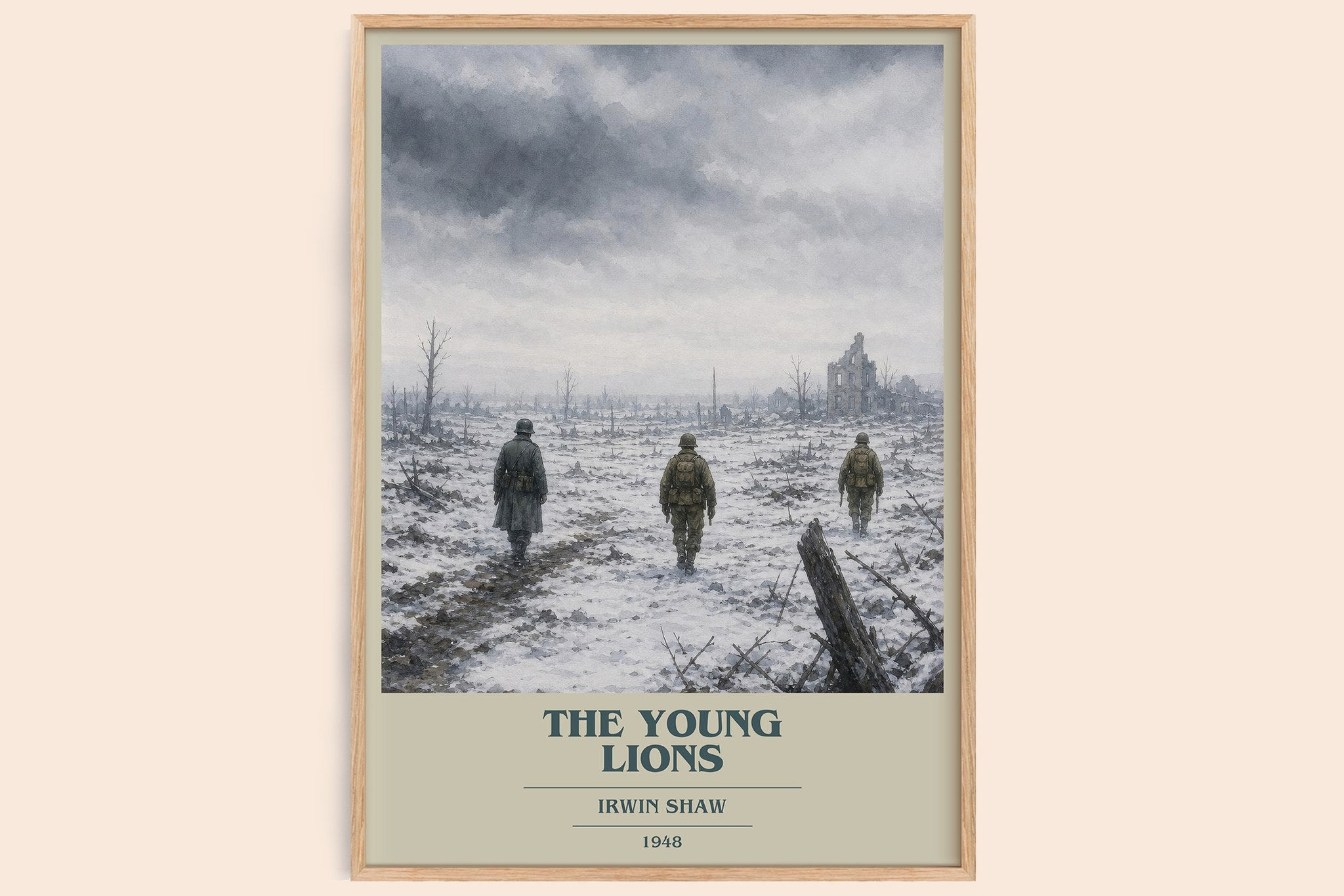 The Young Lions Book Cover Poster by Irwin Shaw