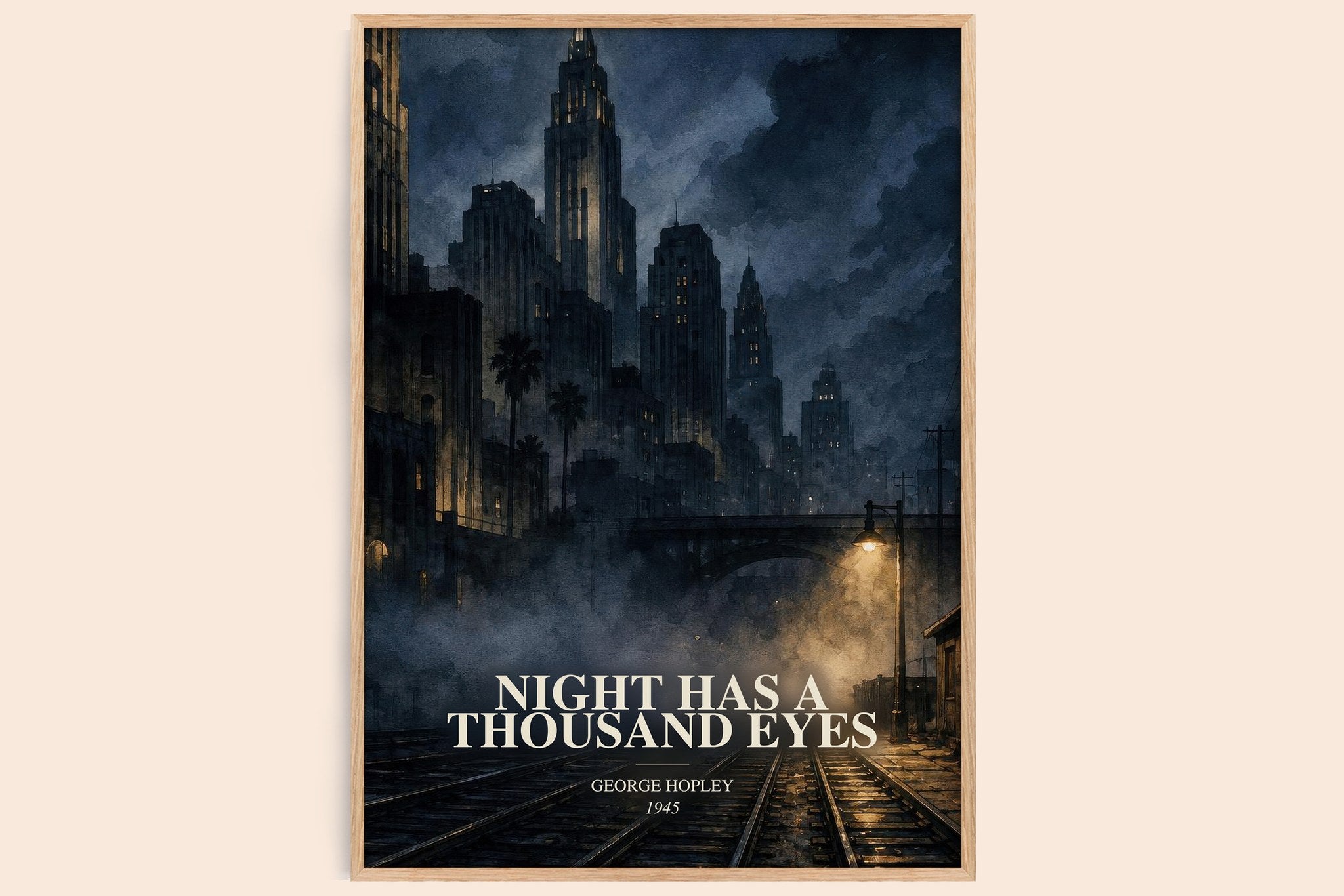 Night Has A Thousand Eyes Book Watercolour Illustration by G. Hopley