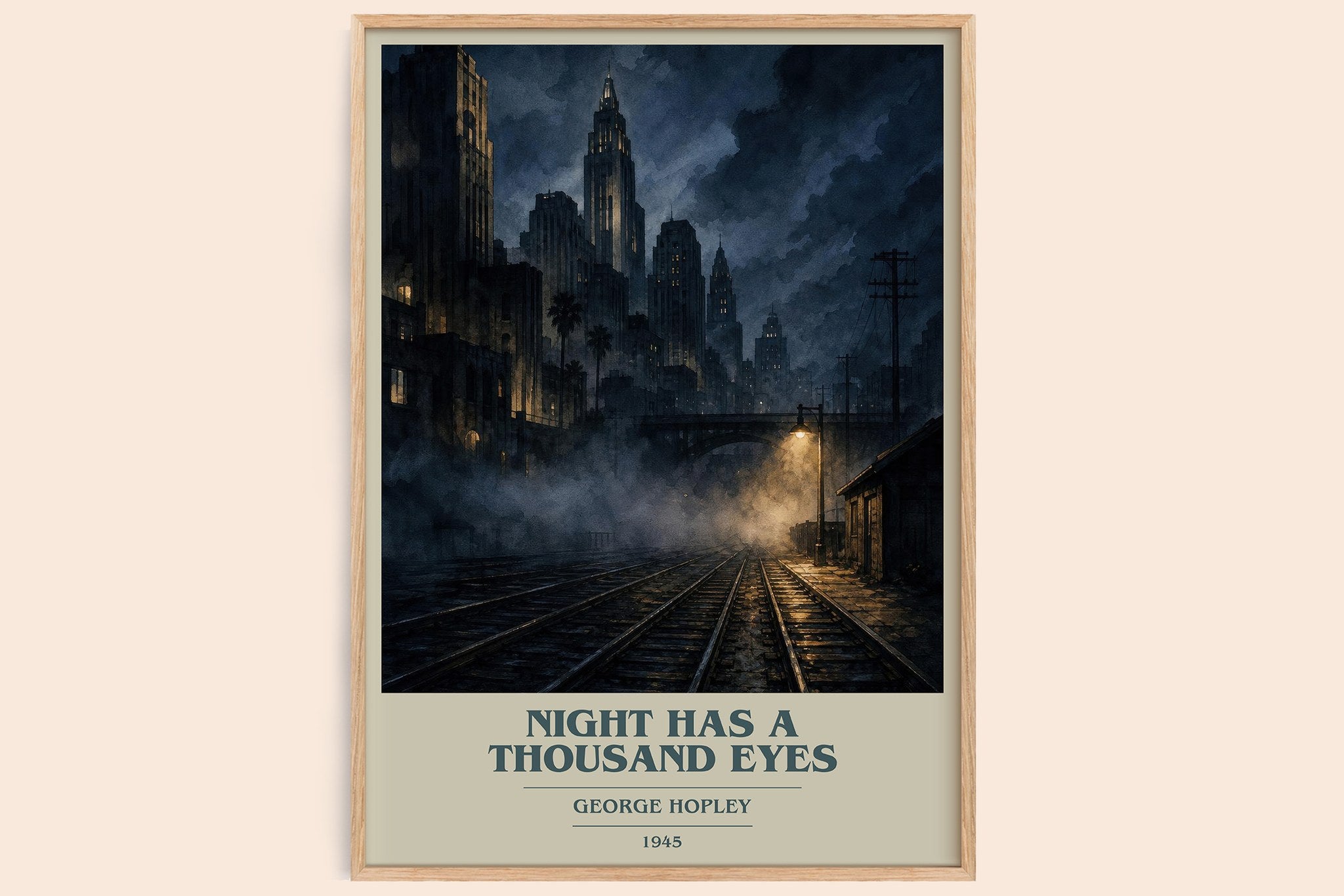 Night Has A Thousand Eyes Book Cover Poster by George Hopley