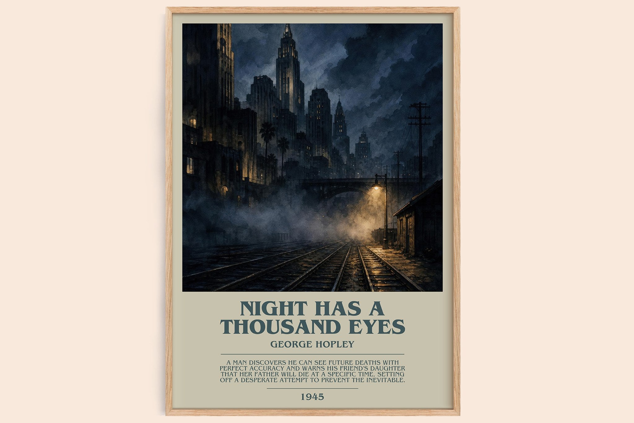 Night Has A Thousand Eyes Bookish Wall Art by George Hopley