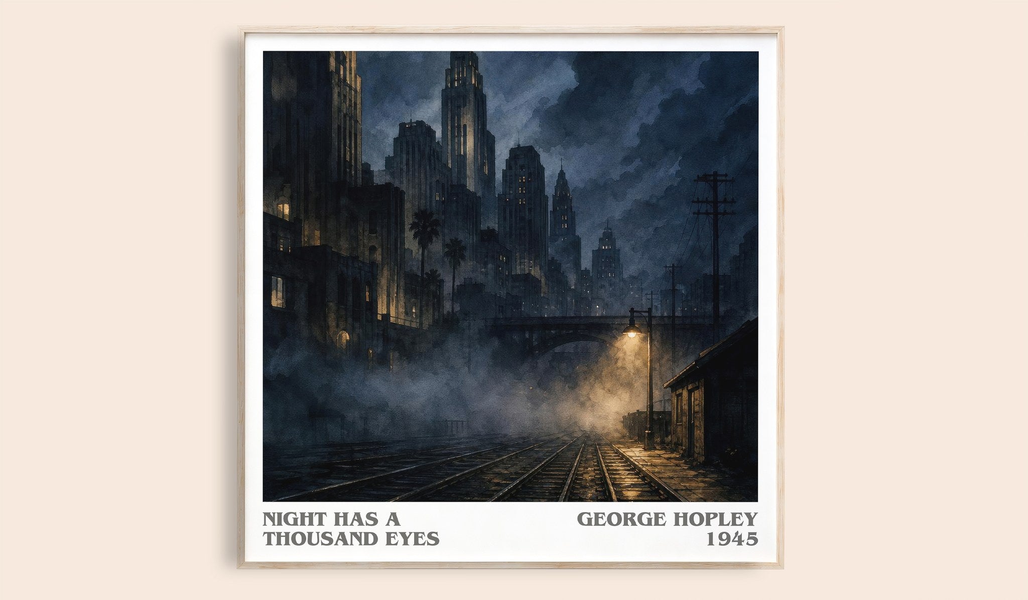 Night Has A Thousand Eyes Literary Art Print by George Hopley