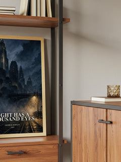 Night Has A Thousand Eyes book watercolour illustration paper finish options – matte satin gloss