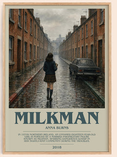 Milkman Bookish Wall Art by Anna Burns – framed poster