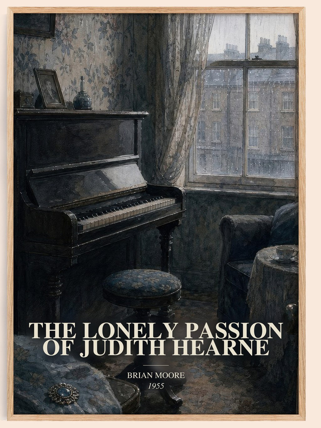 The Lonely Passion of Judith Hearne watercolour book poster by Brian Moore – framed literary art print