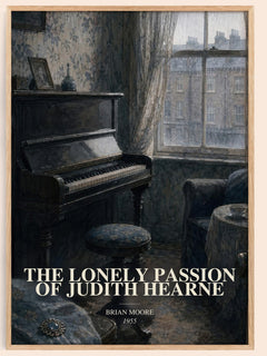 The Lonely Passion of Judith Hearne watercolour book poster by Brian Moore – framed literary art print