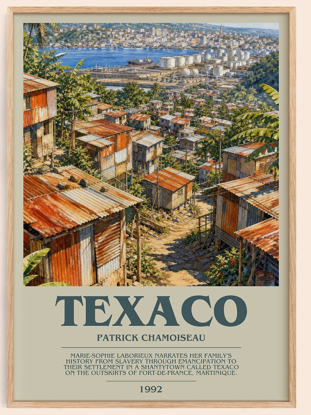 Texaco Bookish Wall Art by Patrick Chamoiseau – framed poster