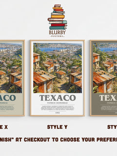 Texaco Bookish Wall Art by Patrick Chamoiseau – Style X, Y and Z side by side – choose your finish