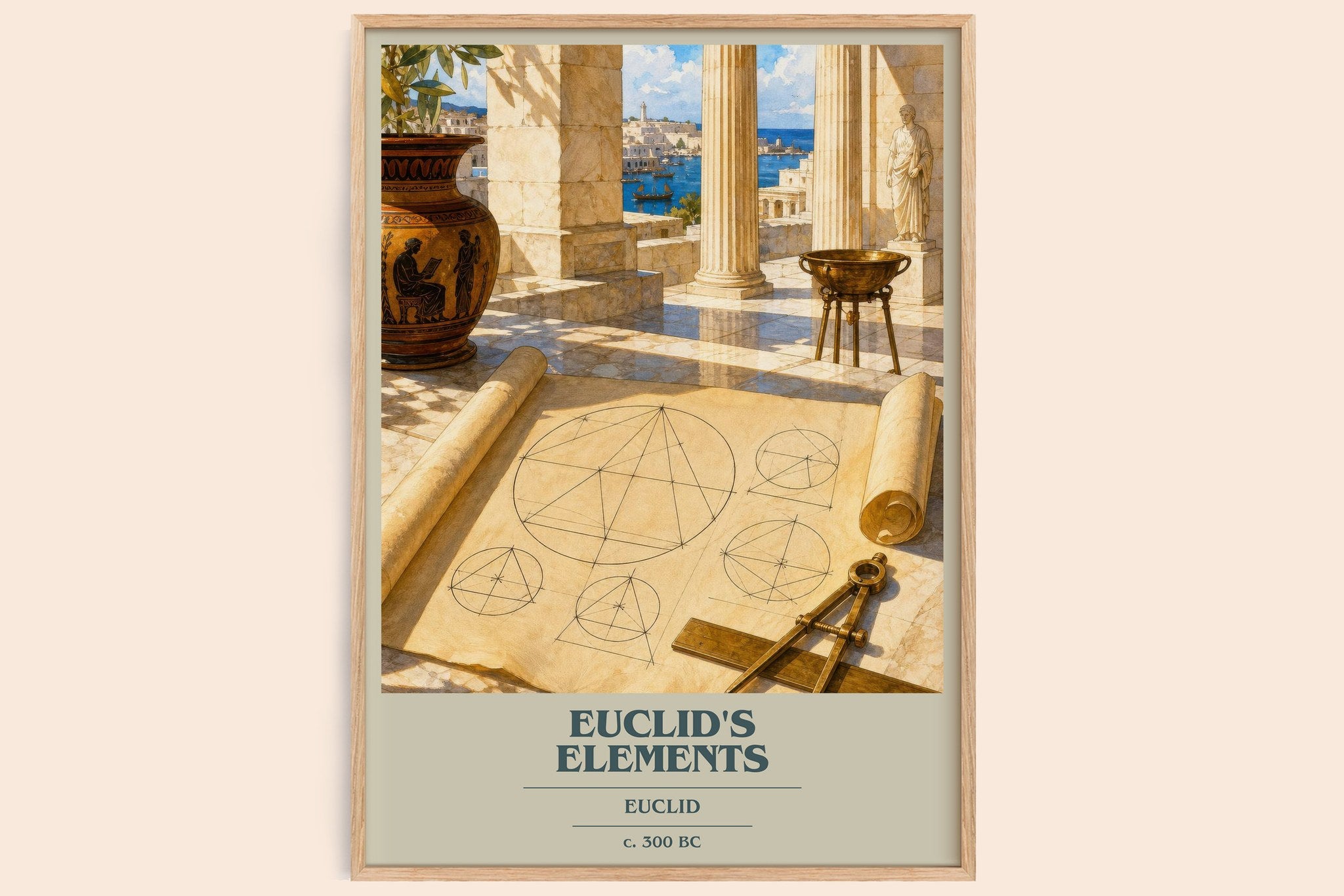 Euclid's Elements Book Cover Poster by Euclid