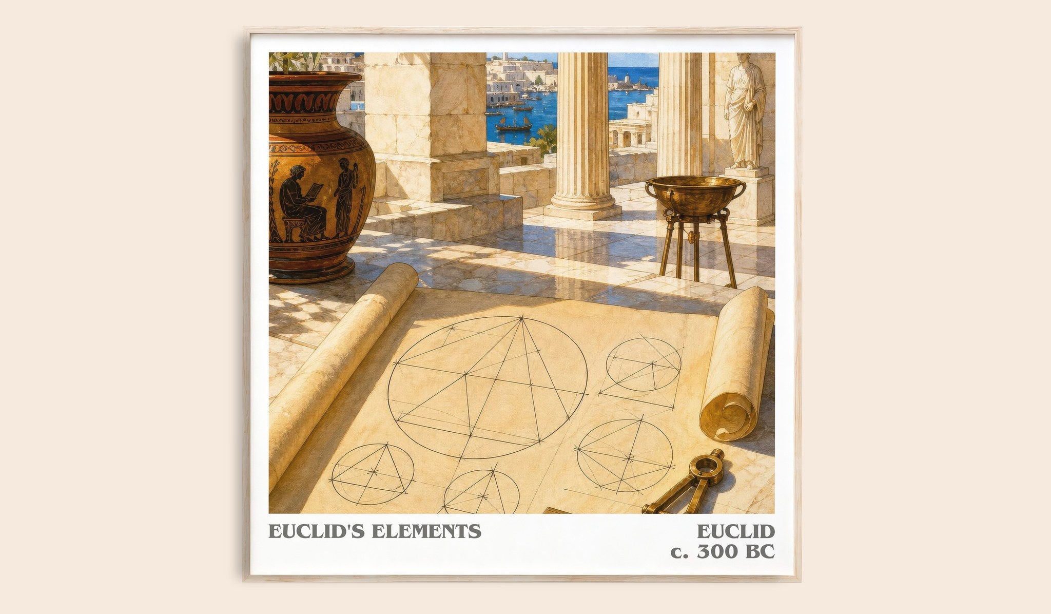 Euclid's Elements Literary Art Print by Euclid