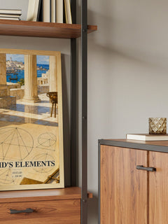 Euclid's Elements book watercolour illustration paper finish options – matte satin gloss