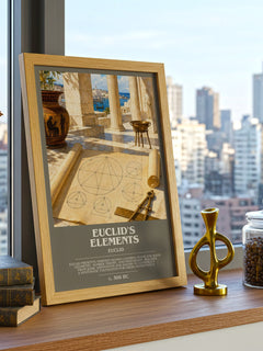 Euclid's Elements bookish poster colour and style options – Euclid book art