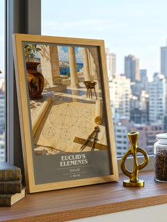 Euclid's Elements book cover poster colour and style options – Euclid book art