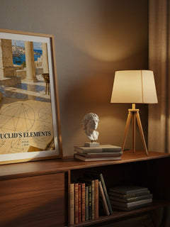 Euclid's Elements watercolour print on bookshelf – Euclid fan gift