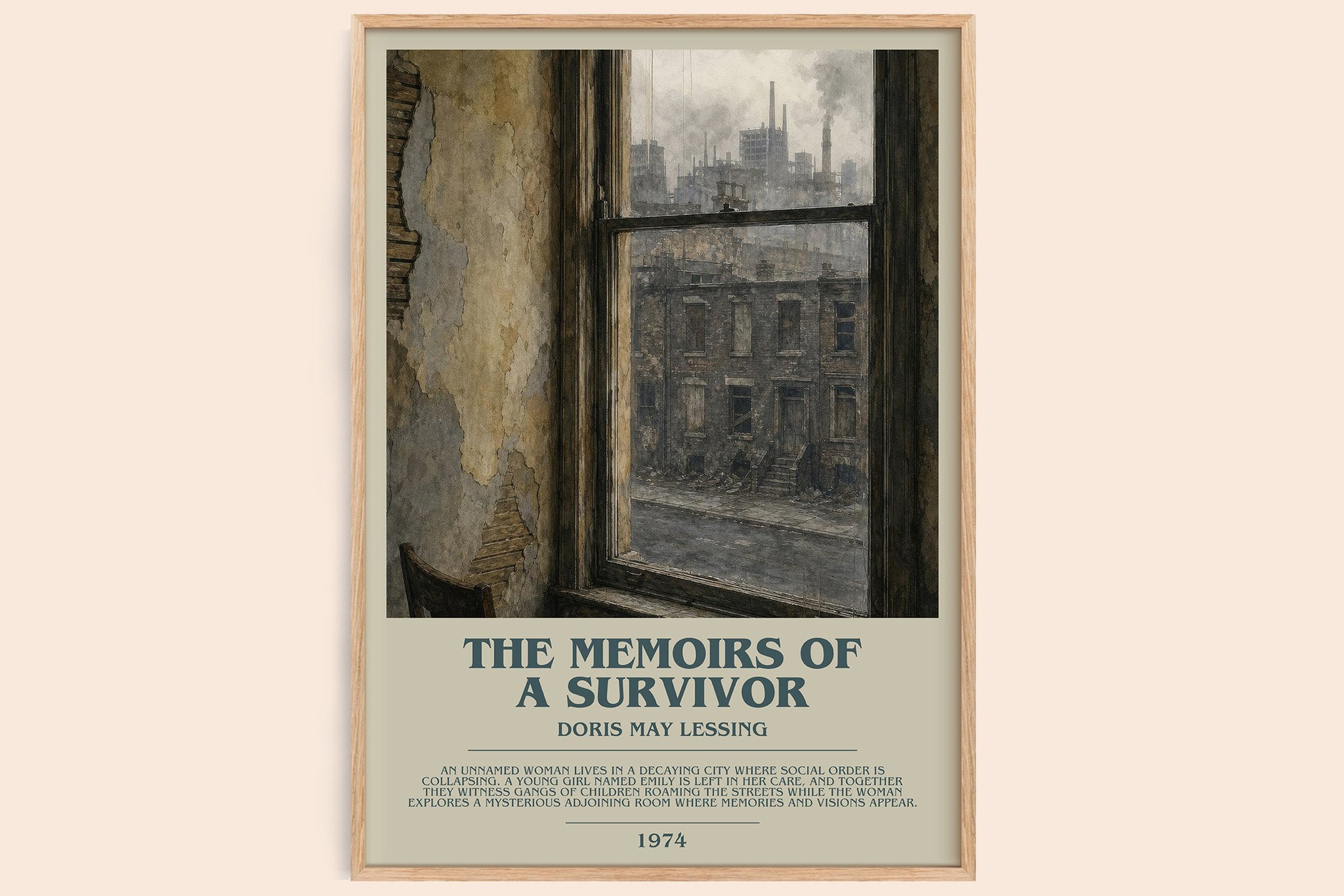 The Memoirs of a Survivor Bookish Wall Art by Doris May Lessing