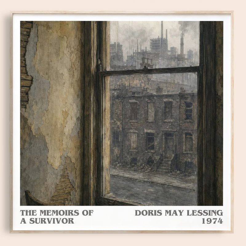 The Memoirs of a Survivor literary book poster by Doris May Lessing – framed literary art print